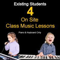 4 x On Site Class Music Lessons (Piano & Keyboard Only)